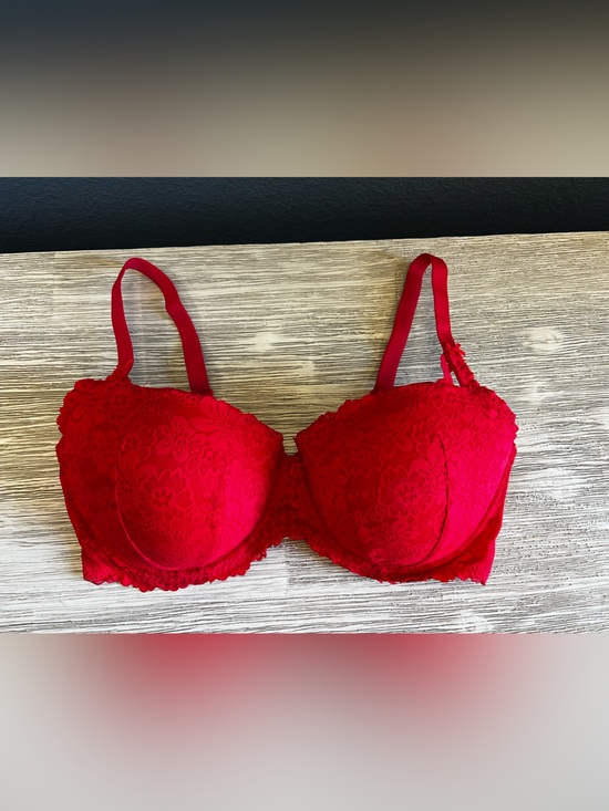 Victoria's Secret Other - 🆕 Victoria's Secret Balconette Red Lace Push-Up Bra with Floral Overlay